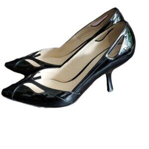 Bottega Veneta black patent leather pumps size 36